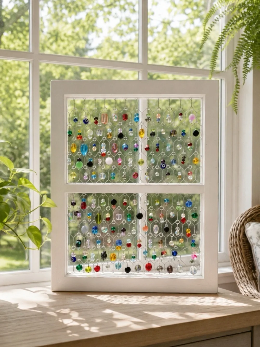Beaded Window Panel - Multicolor dun catcher